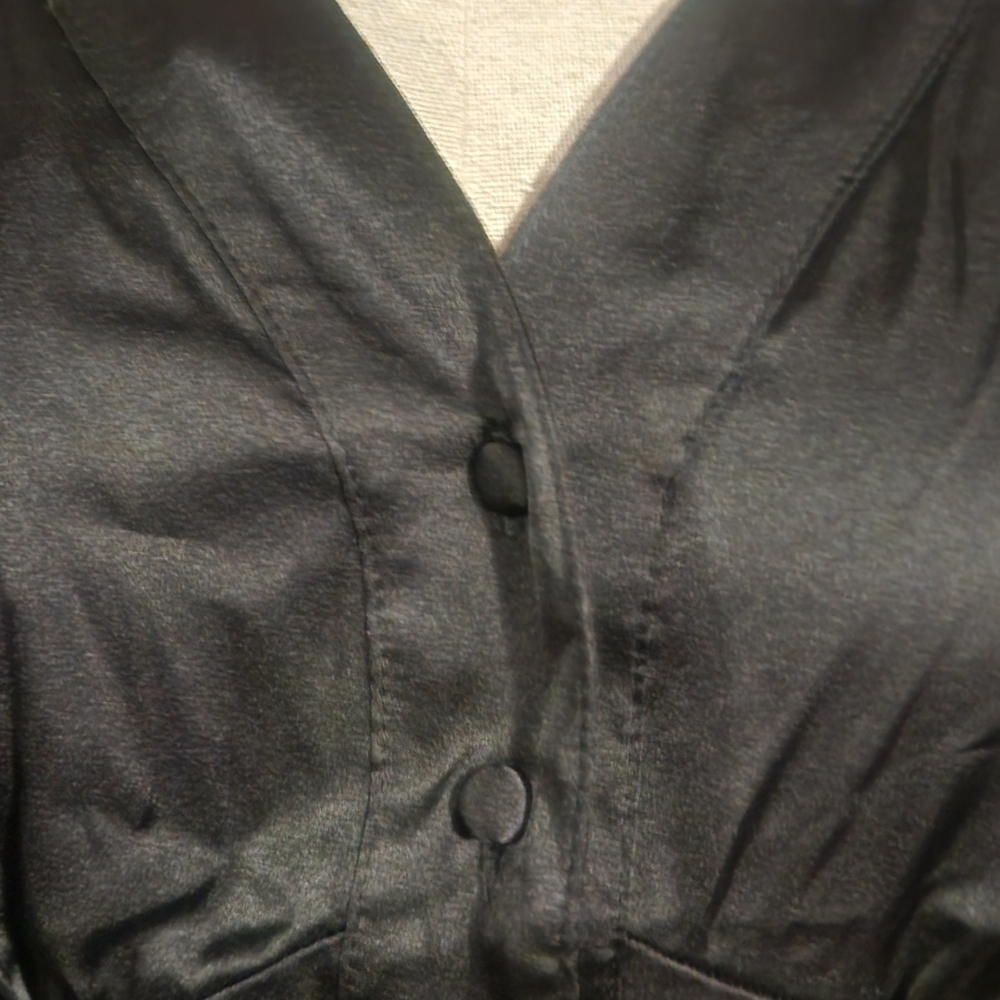 Torrid Black Button Front Blouse - Picture 8 of 9